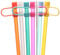 Dakoufish 6 Straws with Cover Cap for Stanley 40 oz Tumbler Replacement,12 Inch Reusable Plastic Straw with Stopper Tips and Brush, Perfect for Stanley Cups Accessories(12inch,6color)