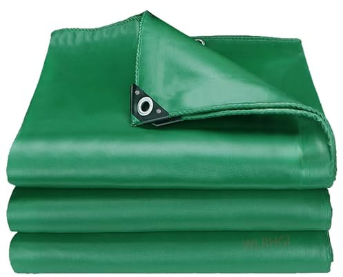 WLRHGl Bâche de Protection, 3 x 6 m Bâche Imperméable Anti-UV, Bâche avec Œillets, Résistante aux Intempéries et aux Déchirures, pour Meubles de Jardin Bois Piscine Trampo WLR010, Vert
