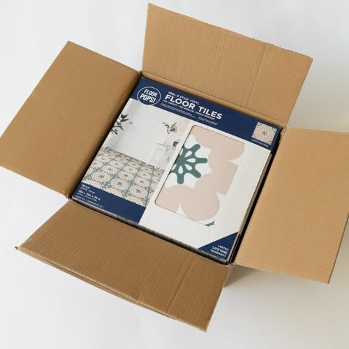 30.48cm x 30.48cm DAPHNE PINK peel and stick vinyl floor tiles (6 PACKS BOX BUY)