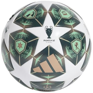 adidas UCL League Ball - Seamless Surface, FIFA Approved, Professional Training and Match Ball, Sizes 4-5 (White/Shadow Green/Solar Slime, 4)
