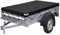 Bache Remorque, 207 x 114 x 10 cm Bâche pour Remorque Imperméable avec Corde et Bandes Réfléchissantes, 420D PVC Bache de Remorque Voiture 750kg Noir Bâche Protection Plate, Coupe-Vent et Indéchirable