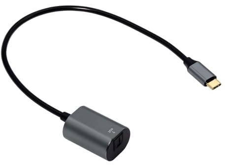 chenyang USB to Optical Audio Cable,USB C Male to Toslink Female Digital Optical Audio Cable for Music/Gaming/Film/TV 0.2M