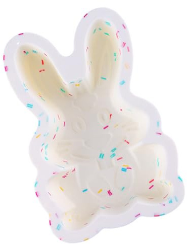 ULTECHNOVO Osterhasen Backform Silikon Kleine Wiederverwendbare Selbstgemacht Kuchenform mit Festival Motiv Bruchfest und Vielseitig für Kuchen Kekse Eis und Pudding