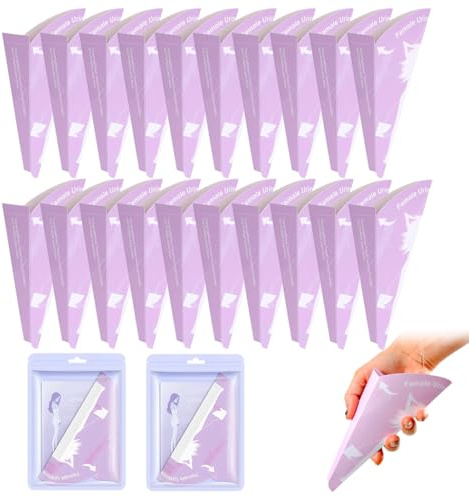 JHAZUN 20 Pz Coni per Pipi Donna Usa Getta,Imbuto Pipi Donna in Pied,Orinatoio Portatile,Urinella Donne in Carta Impermeabile Movimento Femminile,Orinatoio Coppetta Riutilizzabile