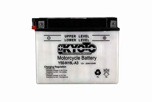 Batterie Moto KYOTO Y50-n18l-a3 L 206mm W 91mm H 164mm 12v 20ah Acide 1,27l