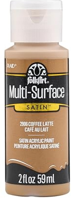 FolkArt Multi-Surface Paint in Assorted Colors (2 oz), 2906, Coffee Latte