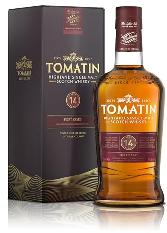 Tomatin 14 Year Old Highland Single Malt Scotch Whisky 46% alcohol/vol 70cl Glass Bottle in Gift Box