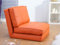 Schlafsessel Jugendsessel Gästebett Kindersessel Klappsessel Kunstleder orange groß