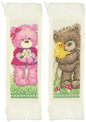 Vervaco Popcorn Bookmarks Cross Stitch Kit, Multi-Colour, Set of 2