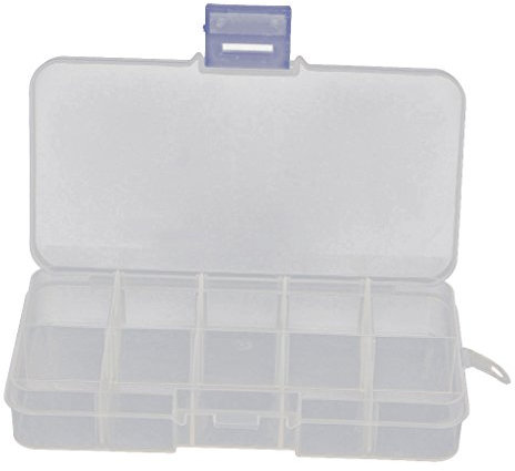 B Baosity Sortierbox, 10 Fächer Kleinteile Aufbewahrungsbox Plastik Schmuckschatulle Schmuckkästchen, Nailart Box