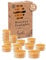 Hyoola Lot de 12 bougies chauffe-plat en cire d'abeille pure, faites à la main, non parfumées, durée de combustion de 4 heures, tasse transparente