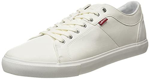 Levi's Woodward, Zapatillas Hombre, Blanco (Regular White), 45 EU