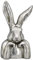 Exner putziger origineller Osterhase als Büste Hasenkopf als Osterdeko Keramik Silber antik glänzend (groß ca. 27,5 x 19,5 x 49 cm hoch)