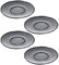 LEONARDO HOME 018599 MATERA Keramikuntertasse 11 cm anthrazit 4er-Set, Keramik