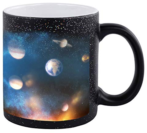 LA HUATE Magic Mug-Personalized Heat Changing Coffee & Tea Mug with Your Photo, Customized Gift Cup, 11oz, Black