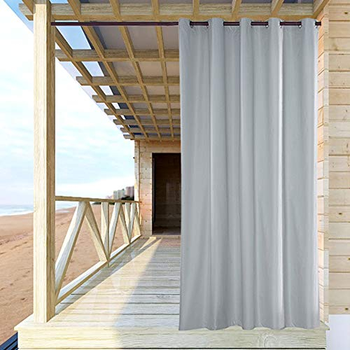 ele ELEOPTION Tenda Impermeabile per Esterni, con Occhielli, Protezione UV, per Portico Anteriore, Pergola Cabana Patio Coperto Gazebo, Dock e Casa in Spiaggia (1 pezzi, 137 X 275cm, Bianca)
