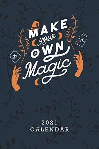 Magic Calender 2021: Halloween Kalender 2021 / 2022, Moster, Hexe, Kürbis, Totenkopf - Notizbuch, Grusel Organizer, Terminkalender, kleines Format DIN A5, 100 Seiten,