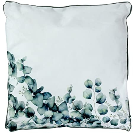 Outdoor Kissen, Garten Kissenhülle, Eukalyptus, 45 x 45 cm, Wasserdicht Kissen mit PU Beschichtung für Sofa Couch Stuhl Garten Lounge Kissen Deko