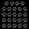 FINGERINSPIRE 24 PCS Glitzer Hundepfotenaufnäher, Bling Bear Paw Eisen auf Aufkleber, Paw Hotfix Strasssteine Welpen Fußabdruck Label für Autos LKW Fenster Laptops Becher und Becher