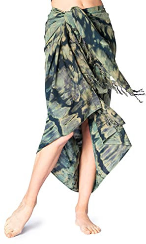 PANASIAM tiedye Sarong green-black