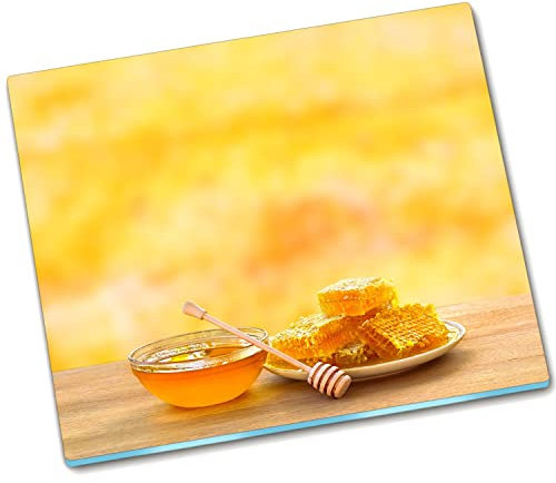 Decormat Class Clock Protection Kitchen Kitchen Cucina in vetro Harted - Miele 60x52 cm