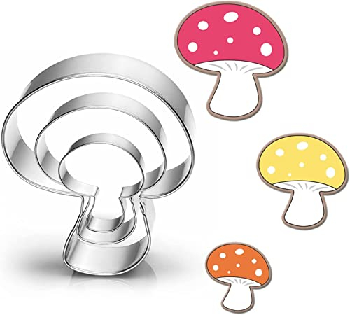 Emporte-pièce champignon Set-3 pièces-8.5cm 7cm 5,5cm- Emporte-pièce Biscuit Linzer pour Knfants