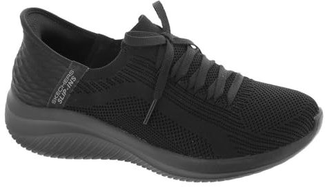 Skechers Damen Hands Free Slip-ins Ultra Flex 3.0-Brilliant Path Sneaker, Black Knit/Trim, 40 EU Weit