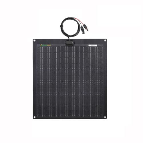 Lensunsolar 50 W ETFE flexibles Solarpanel, 53,8 x 58,4 cm, PERC 9BB 23,5%+ Effizienz, Solarzellen, für Camper, Wohnmobile, Boote, Zelt
