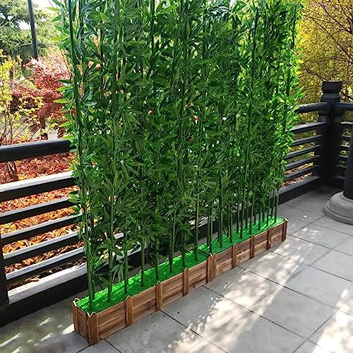 Bambou Artificiel Plante Barrière en Bambou Artificielle de Jardin de Cour, Patio Extérieur Terrasse Balcon Verdure Mur Décor à La Maison, Bureau Hôtel Chambre Diviseur Clôture de Confidentialité Gran
