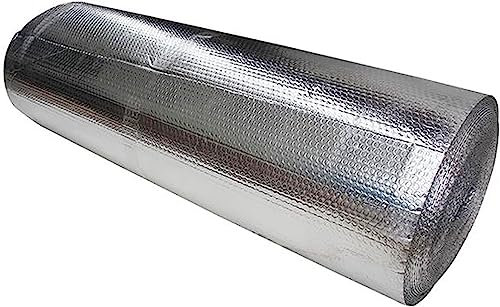 DECAKE Aluminiumfolien-Isolierung, Isolierfolie, Beschichtung, Isolierung, doppelte Aluminiumblase, Verschiedene Größen, Aluminiumfolien-Isolierrolle für Wand, Dachboden, Tür, Boden, selb