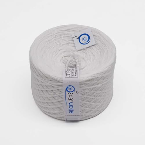 BOBBEL Uni 133g 4-fädig 500m zum Stricken und Häkeln (Weiss)