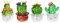Sknrlko 16 Pezzi di Figure di Cactus in Vetro Miniature, Simulazione di Piante di Cactus, Ornamenti di Resina per la Casa, Decorazione Artigianale da Tavolo.