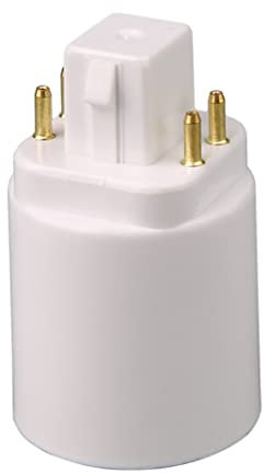 Wedhapy E26 Lamp Holder Bayonet To Screw Bulb Adaptor Led Light Bulb Adapter 4 Pin Screw-Based Gx24q To E26 Light Bulb Converter Socket Heat-Resistant Light Bulb Plug Adapter