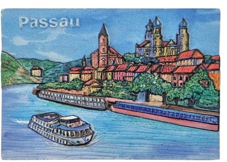 Magnet 3D Optik Passau| Kühlschrank-Magnet | Trendiges Mitbringsel | Souvenir