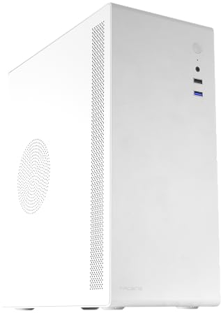 Tacens NOVAX, Caja PC Ultracompacta Micro-ATX, Diseño Totalmente Metálico Ultrarresistente, 1x Ventilador Trasero 80mm, Caja Minitorre con Amplia Capacidad Interna, Blanco