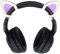 sciuU Kitty Ears Decorativo per Cuffie, Silicone Orecchie Decorazione di Gatto Carino, Compatibile con Logitech/Sony/HypreX, Installazione con Cinghie di Fissaggio Regolabili, Viola+Bianco