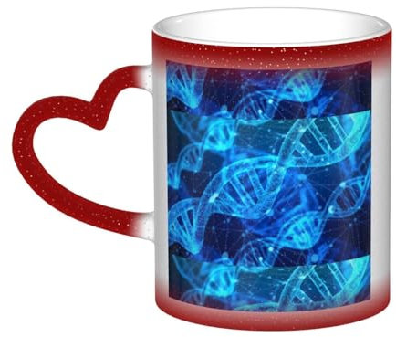 Dna Chain Photo Color Changing Mug For Man Woman Heat Sensitive Custom Ceramic Coffee Mug, Printed Picture