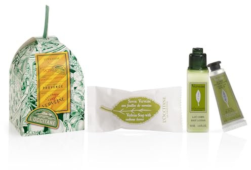 L'OCCITANE Invigorating Verbena Mini Gift Set | Zesty & Citrus Scent | Vegan & 96% Readily Biodegradable | Premium & Clean Beauty Bath & Body Gift Set for All Skin Types
