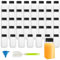 FUNSUEI 40 PCS 5oz/150ml Plastic Juice Shot Bottles with Tamper Seal Lids, 9.32x4.65cm, Small Bottles for Milk, Juice, and Other Beverages