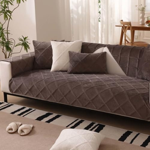 HLTQL Sofabezug Ecksofa Stretch Ohne Armlehne U Form 2 Sitzer 3 Sitzer Sofaschoner rutschfest Sitzfläche I Form Ecksofa Wasserdicht Katze Für Hunde Sofa Überzug,#3-90x180cm