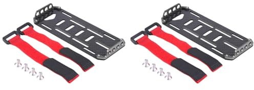 2Pcs RC Battery Tray, Carbon Fiber Car Battery Mounting Plate Battery Tray Replacement Compatible for Redcat 4wd Axial Scx1 1:10 Crawler RC Car