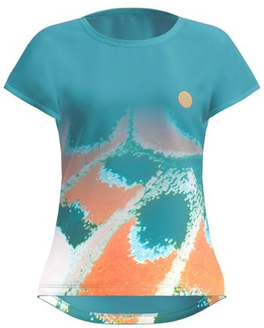 BIDI BADU Damen T-Shirt Melbourne 2025 Capsleeve Petrol-Orange S