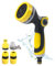 Home-X Hose Pipe Spray Gun, Garden Hose Spray Gun with 10 Adjustable Spray Patterns, 5 Pcs High Pressure Hosepipe Spray Gun with Water Flow Control, Ideal to Water Plant and Lawn, Wash Car and Pet