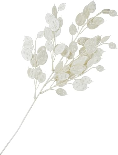 DPI Lunaria Zweig Glitzer 45x19 cm Kunststoff Draht Kunstblume