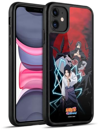 Head Case Designs Offizielle Naruto Shippuden Sasuke und Itachi Schluessel Kunst Gel Armour Hülle [Militärischer Schutzgrad] kompatibel mit Apple iPhone 11
