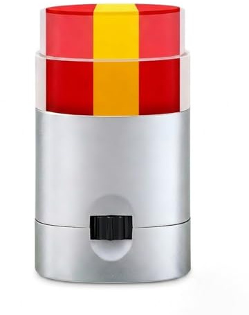 JIRVEX Pintacaras Bandera España 1 Unidad Pintura Cara Amarillo y Rojo Maquillaje Pintacaras para Adultos FIFA World Cup Halloween Carnaval