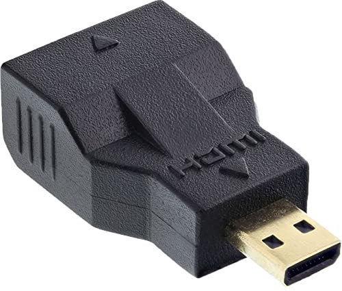 InLine 17690C HDMI Adapter, Mini HDMI C Buchse auf Micro HDMI D Stecker, 4K2K kompatibel, vergoldete Kontakte