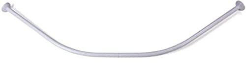 MSV Barre Tringle pour Rideau de Douche Incurvée à Fixer en Alu 80x80cm Blanc