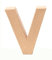 Glorex 6 2029 122 - Papp - Buchstabe V, Buchstabe aus brauner Pappe, ca. 17,5 X 5,5 cm groß, zum bemalen und bekleben, für Serviettentechnik und Décopatch, ideal als Dekoration
