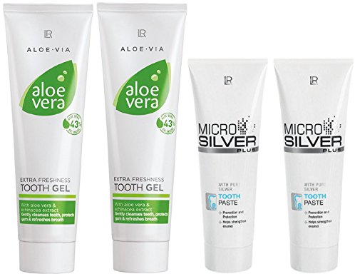 LR Zahnpasta-Set (2x 100 ml ALOE VIA Aloe Vera & 2x 75 ml Microsilver Plus)